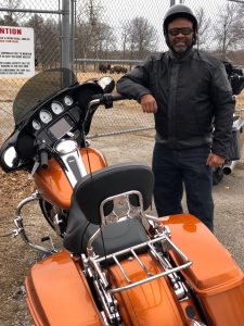 Forte with motorcycle